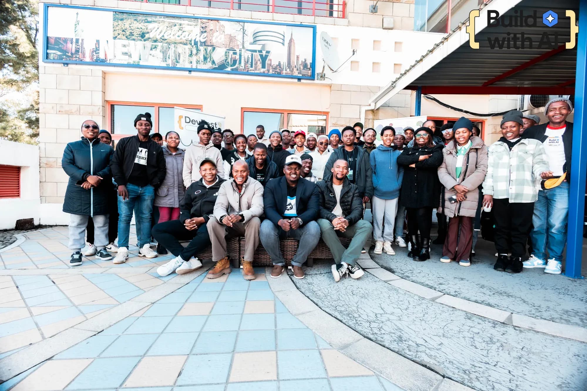 GDG Maseru community members at Build with AI in Maseru